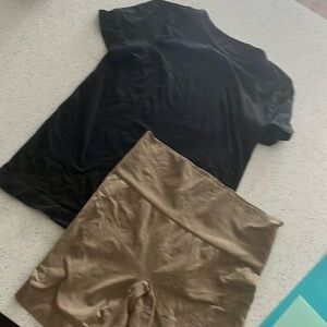 SKIMS - soft smoothing t shirt (L) and biker shorts (M)